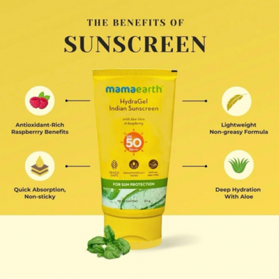 Mamaearth HydraGel Sunscreen SPF50 Cream 50gm Mamaearth HydraGel Sunscreen SPF50 Cream 50gm