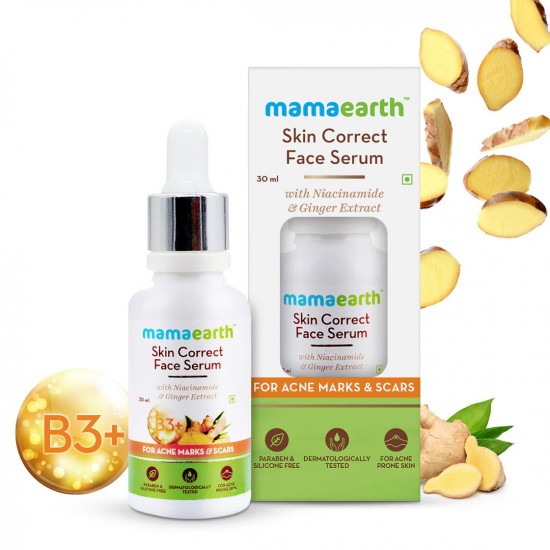 Mamaearth Skin Correct Face Serum with Niacinamide and Ginger 30ml Mamaearth Skin Correct Face Serum with Niacinamide and Ginger 30ml